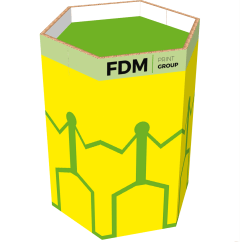 Parametric honeycomb board desk with edge Display