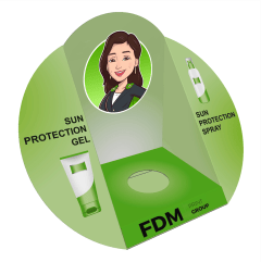 Parametric counter display with frontal flaps