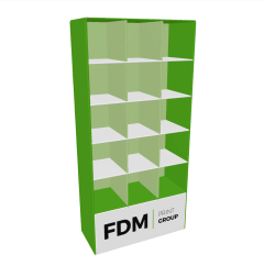 Parametric free standing display with cells