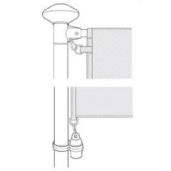 Vlaggenmast met galg