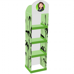 Free standing display with shelve's support