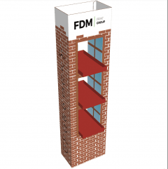 Free standing display with trays