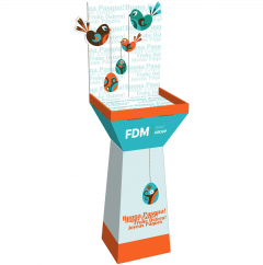 Tilted free standing display Tanky