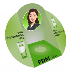 Parametric counter display with frontal flaps